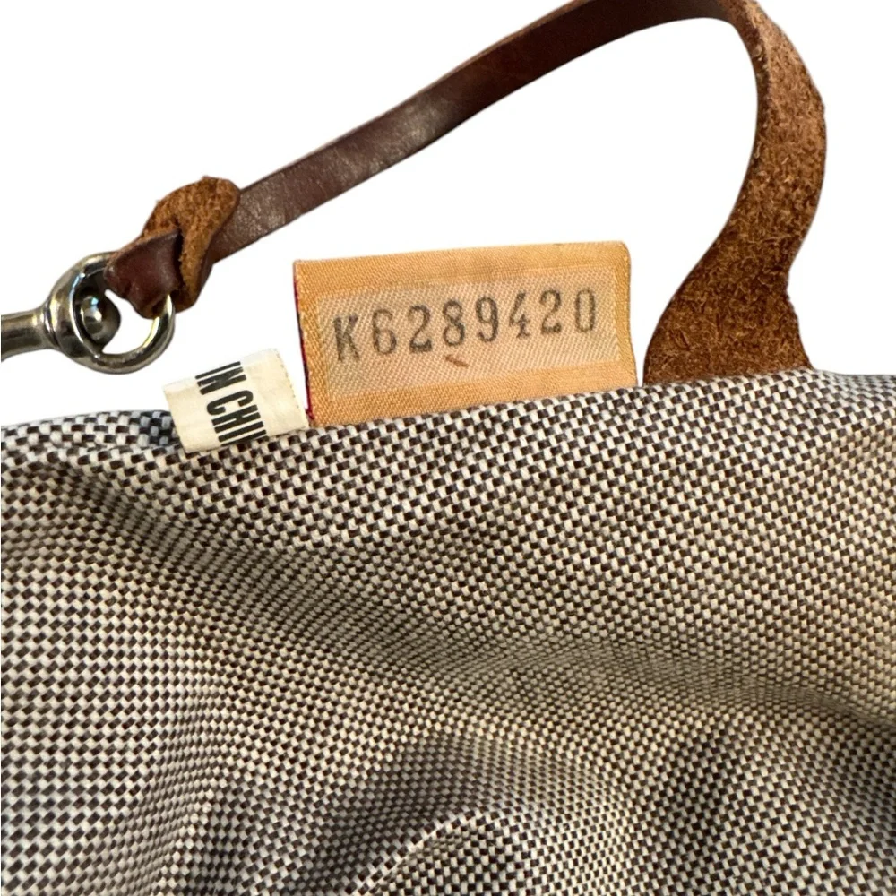 Dooney & Bourke Vintage Brown and Denim Shoulder Bag with Structured Design - Picture 16 of 16